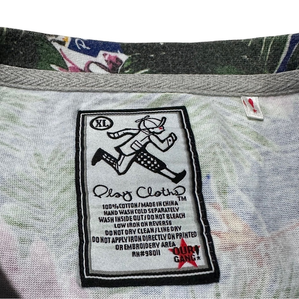 Play Cloths Botanical Jungle Set Mens Blue Shorts & Shirt Sz 36 XL Hawaii Aloha - Picture 12 of 16